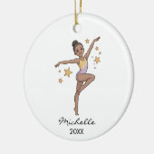  Personalized Gymnast gymnastics Girl Christmas  Keramisch Ornament (Links)