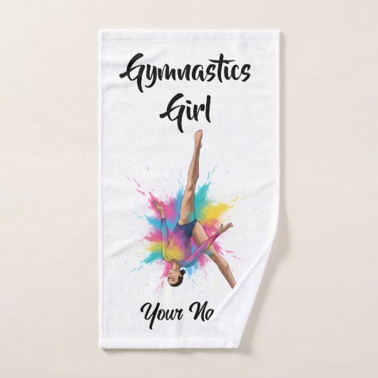 Personalized Gymnastics Girl - Towel Handdoek (Handdoek)