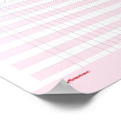 Personalized Habit Tracker Pink Bow  Poster (Hoek)