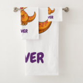 Personalized Halfway to One Dinosaur 6 Month Bad Handdoek (Insitu)