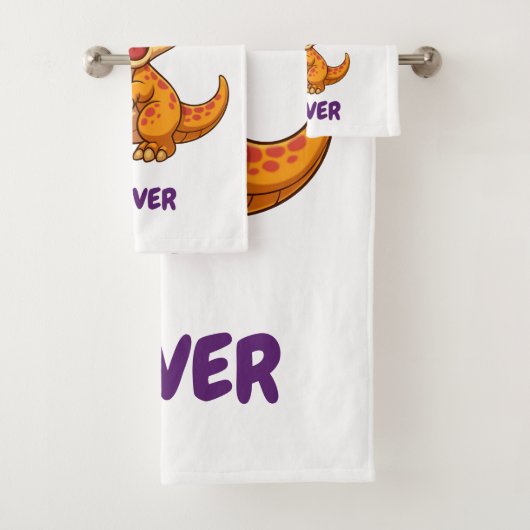 Personalized Halfway to One Dinosaur 6 Month Bad Handdoek (Insitu)