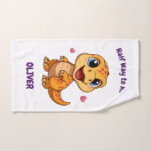 Personalized Halfway to One Dinosaur 6 Month Bad Handdoek (Handdoek)