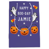 Personalized Halloween Birthday Medium Cadeauzakje (Voorkant)