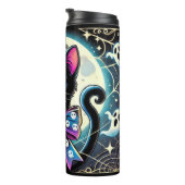 Personalized Halloween Black Cat Thermal Tumbler Thermosbeker (Geroteerd rechts)