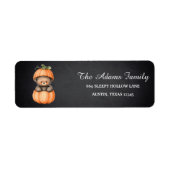 Personalized Halloween Chalkboard Little Pumpkin L Etiket (Voorkant)