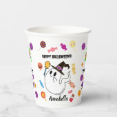 Personalized Halloween Ghost Kids Party Papieren Bekers (Voorkant)