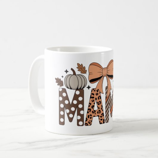 Personalized Halloween Mama – Cute Spooky Koffiemok (Voorkant links)