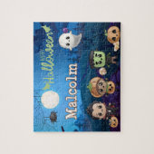 Personalized Halloween Monster Kid Puzzle  Legpuzzel (Verticaal)