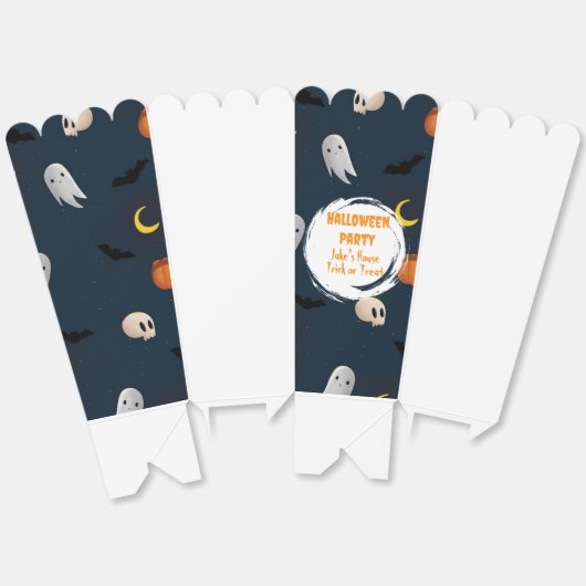Personalized Halloween Party Items Spooky Bedankdoosjes (Ongevouwen)