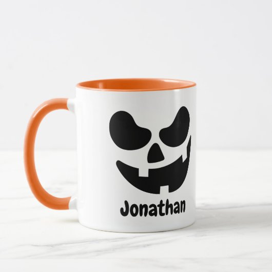 Personalized Halloween Pumpkin Mug Mok (Links)