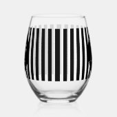 Personalized Halloween RIP Black and White Stripe Wijnglas Zonder Voet (Links)
