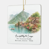Personalized Hallstatt Austria Travel Photo Keramisch Ornament (Links)