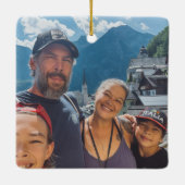 Personalized Hallstatt Austria Travel Photo Keramisch Ornament (Achterkant)