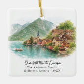 Personalized Hallstatt Austria Travel Photo Keramisch Ornament (Voorkant)