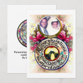 Personalized Hand carved Gourd Wedding Gift Card Feestdagenkaart (Voorkant / Achterkant)