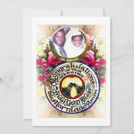 Personalized Hand carved Gourd Wedding Gift Card Feestdagenkaart