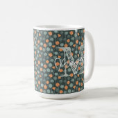 Personalized Hand-Drawn Floral Mug Koffiemok (Voorkant rechts)