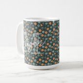 Personalized Hand-Drawn Floral Mug Koffiemok (Voorkant links)