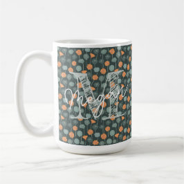 Personalized Hand-Drawn Floral Mug Koffiemok