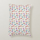 Personalized Hand-Drawn Folk Art Floral  Accent Kussen (Achterkant (Verticaal))