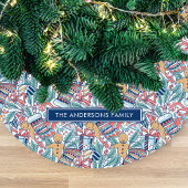 Personalized Hand Dwan Christmas Theme Pattern Fleece Kerstboom Rok