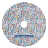 Personalized Hand Dwan Christmas Theme Pattern Fleece Kerstboom Rok (Voorkant)