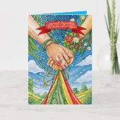 PERSONALIZED HANDFASTING KAART PAGAN KELTISCHE DRU (Voorkant)