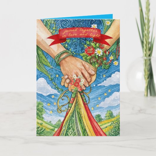 PERSONALIZED HANDFASTING KAART PAGAN KELTISCHE DRU (Voorkant)