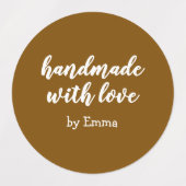 Personalized Handmade with Love Minimalist Labels (Design 1)