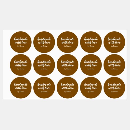 Personalized Handmade with Love Minimalist Labels (Vel)