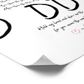 Personalized Handprint Dad Daddy Poem Keepsake Poster (Hoek)