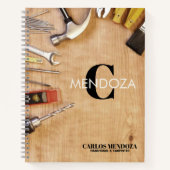 Personalized Handyman Carpenter Custom Name  Notitieboek (Voorkant)