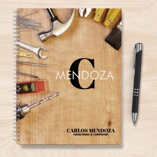 Personalized Handyman Carpenter Custom Name  Notitieboek