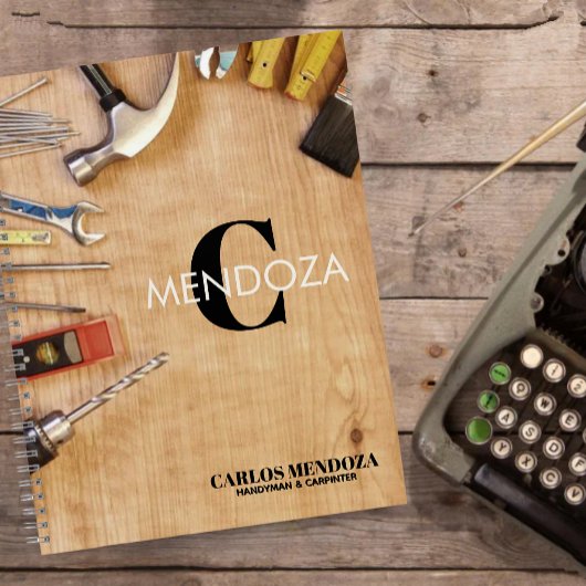 Personalized Handyman Carpenter Custom Name  Notitieboek