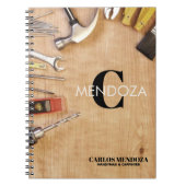 Personalized Handyman Carpenter Custom Name  Notitieboek (Voorkant)