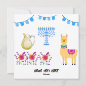 Personalized Hanukkah Card – Beach Theme Tiki Bar  Feestdagenkaart (Achterkant)