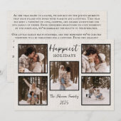 Personalized Happiest Holidays Card with Photos Feestdagenkaart (Voorkant / Achterkant)