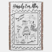 Personalized “Happily Ever After” Wedding Blanket Deken (Voorkant Verticaal)