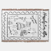 Personalized “Happily Ever After” Wedding Blanket Deken (Voorkant)