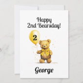 Personalized Happy 2nd Birthday Congratulations Kaart (Voorkant)