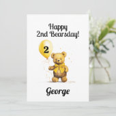 Personalized Happy 2nd Birthday Congratulations Kaart (Staand voorkant)