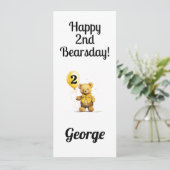 Personalized Happy 2nd Birthday Congratulations Kaart (Staand voorkant)