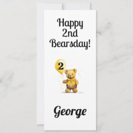 Personalized Happy 2nd Birthday Congratulations Kaart