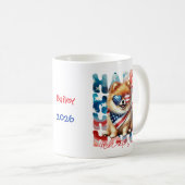 Personalized Happy 4th of July Pomeranian Koffiemok (Voorkant rechts)