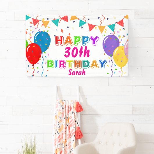 PERSONALIZED HAPPY BIRTHDAY Banner (Insitu)