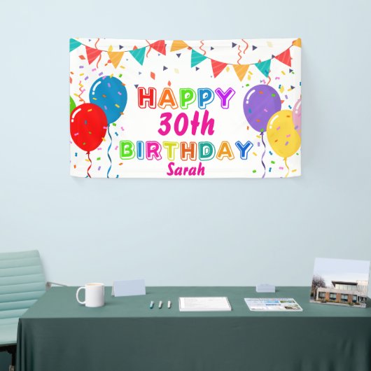 PERSONALIZED HAPPY BIRTHDAY Banner (Beurs)