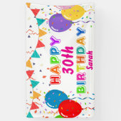 PERSONALIZED HAPPY BIRTHDAY Banner (Verticaal)