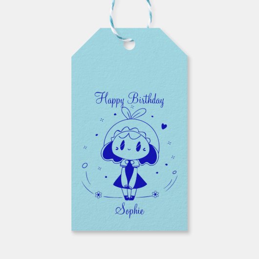 Personalized Happy Birthday  Cadeaulabel (Achterkant)