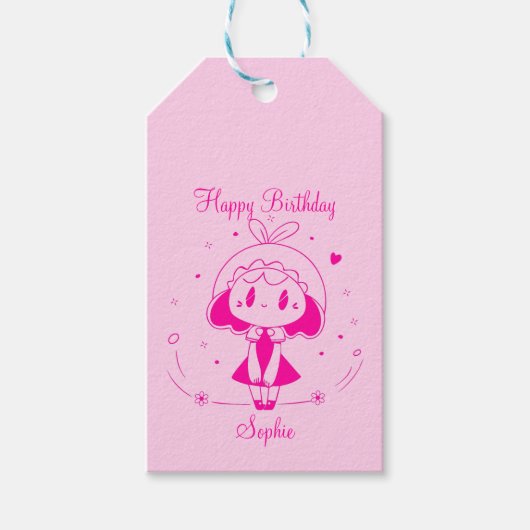 Personalized Happy Birthday Cadeaulabel (Voorkant)
