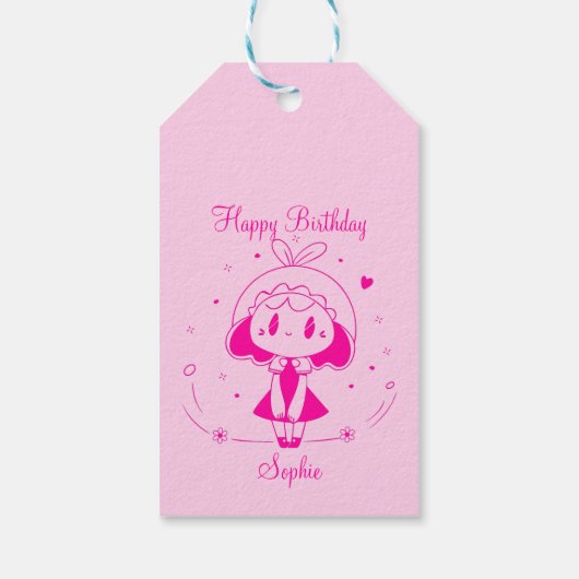 Personalized Happy Birthday  Cadeaulabel (Achterkant)